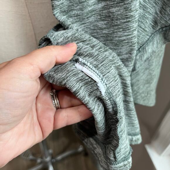 Nike Dri Fit Heathered Green Open Front Cozy Yoga Cardigan Sweater Size XXL - Picture 6 of 8